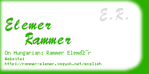 elemer rammer business card